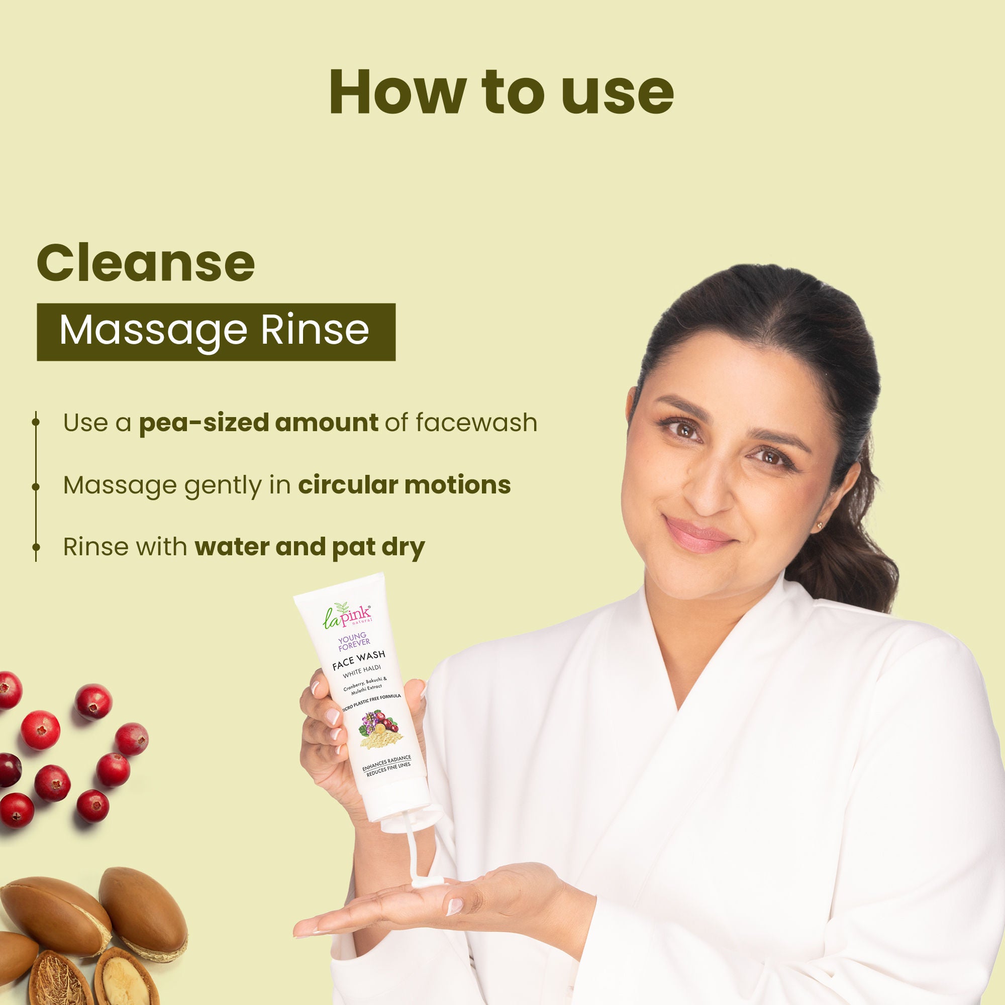 Young Forever White Haldi Face Wash Deep Cleansing Brightening Anti Aging Face Wash