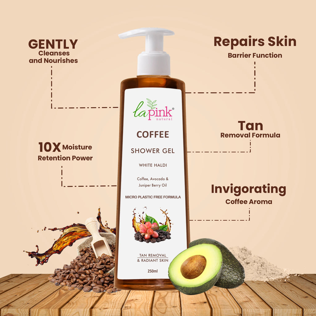Coffee Shower Gel Tan Removal Deep Cleansing Soft Radiant Glowing Skin Body Wash