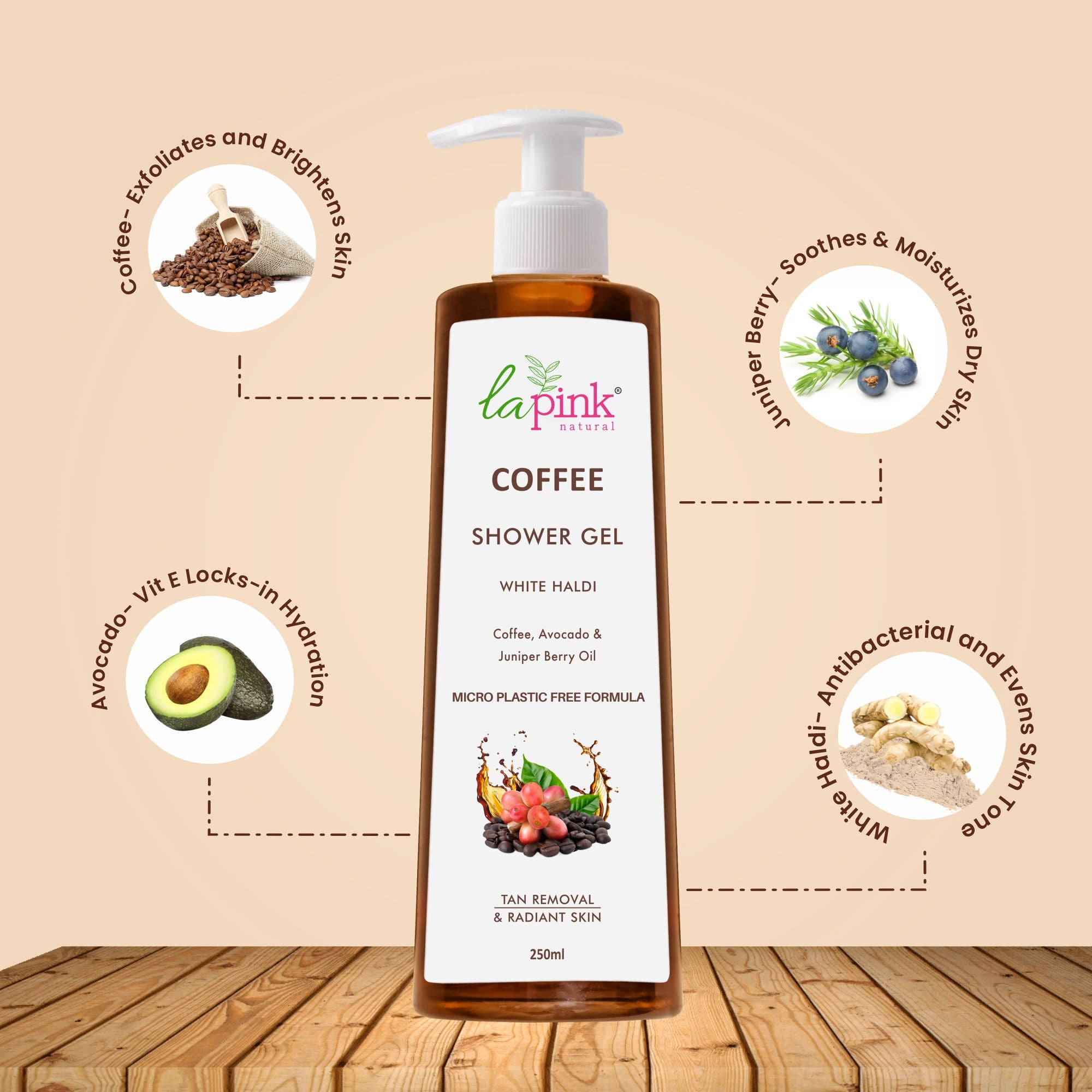 Coffee Shower Gel Tan Removal Deep Cleansing Soft Radiant Glowing Skin Body Wash