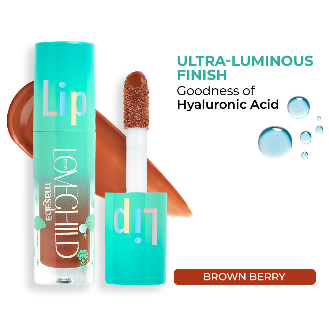 Lip Gloss Oil, Tinted Lip Gelato Enriched with Jojoba Oil & Shea Butter - Brown Berry