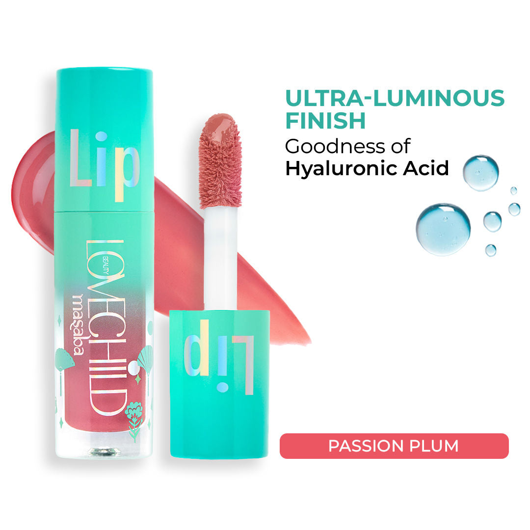 Lip Gloss Oil, Tinted Lip Gelato Enriched with Jojoba Oil & Shea Butter - Passion Plum