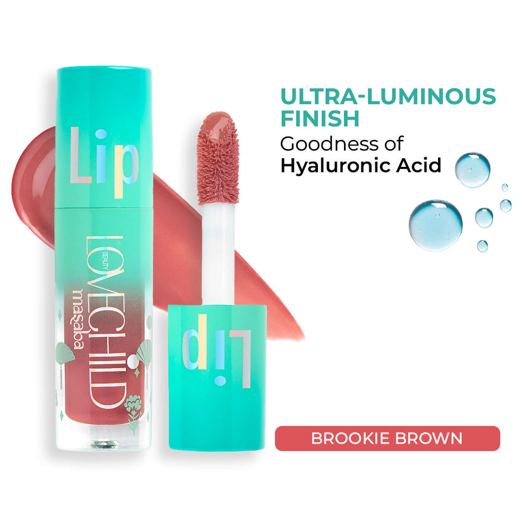 Lip Gloss Oil, Tinted Lip Gelato Enriched with Jojoba Oil & Shea Butter - Brookie Brown