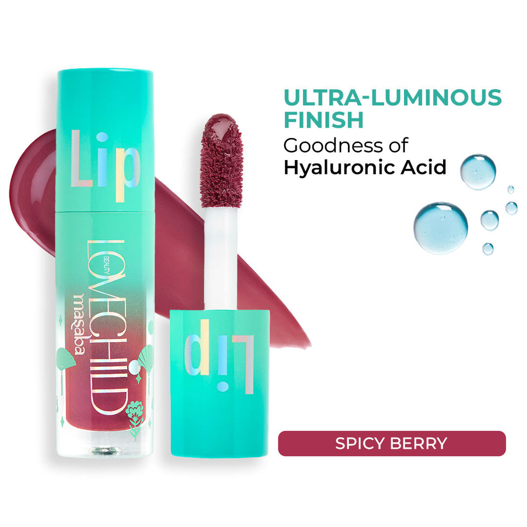 Lip Gloss Oil, Tinted Lip Gelato Enriched with Jojoba Oil & Shea Butter - Spicy Berry