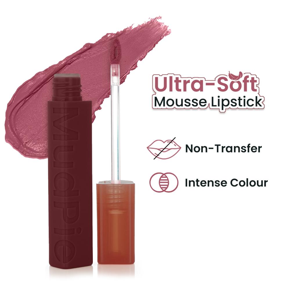 MudPie Lipstick With Velvet Matte Finish - 10 Yum Pink