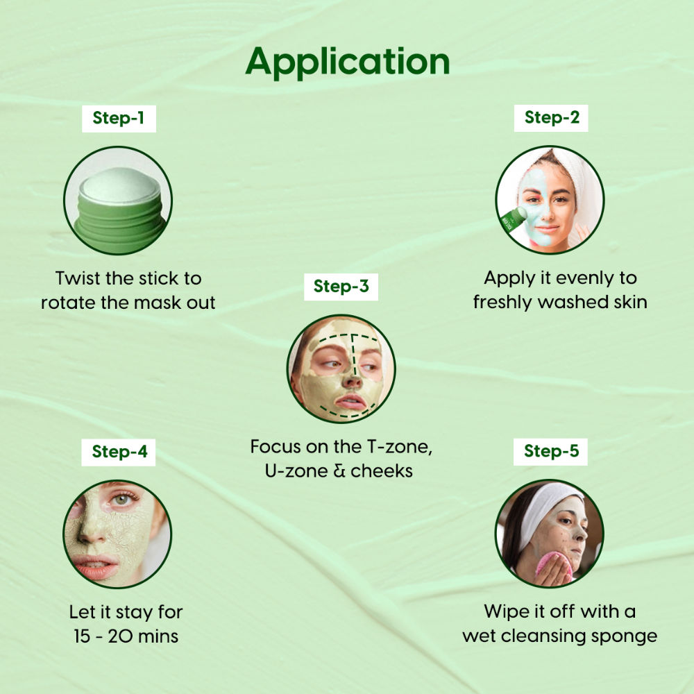 Green Tea Mask Stick For Pore Control, Oil Balancing & Skin Brightening