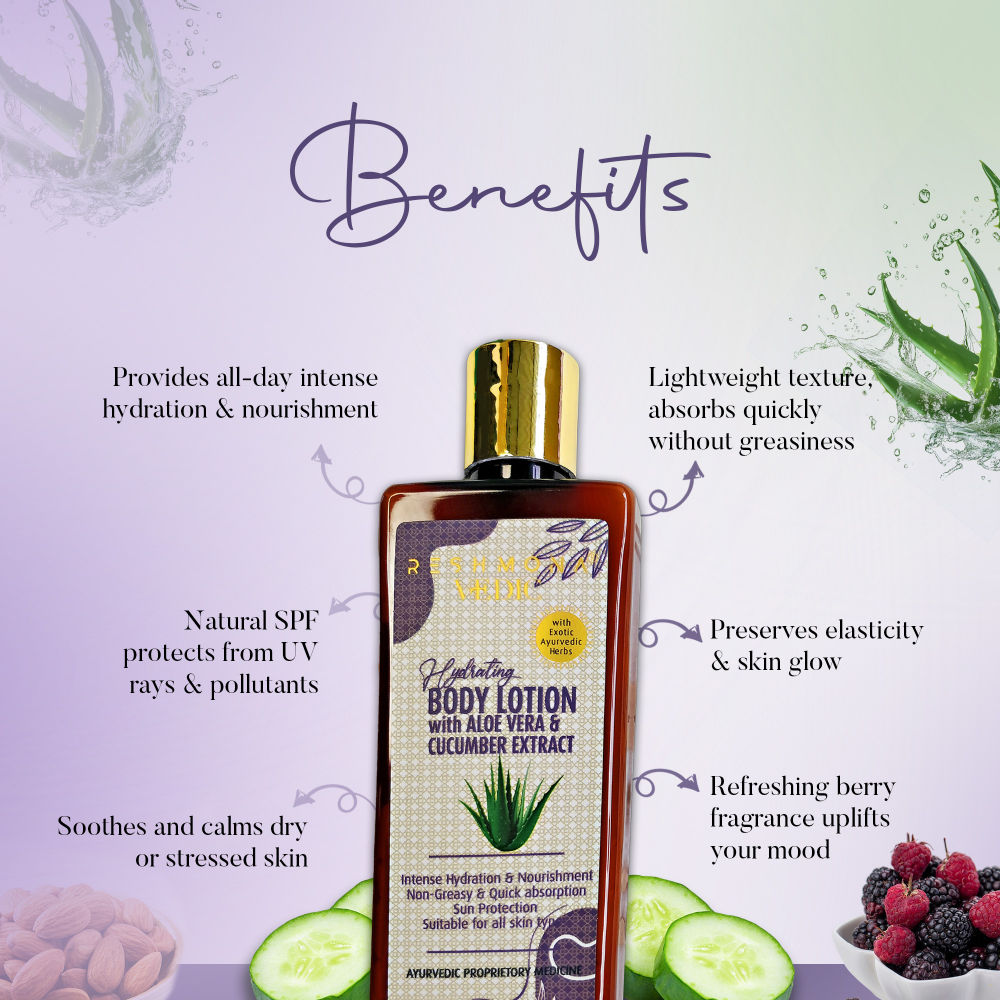 Vedic Hydrating Body Lotion With Aloevera And Cucumber Extract