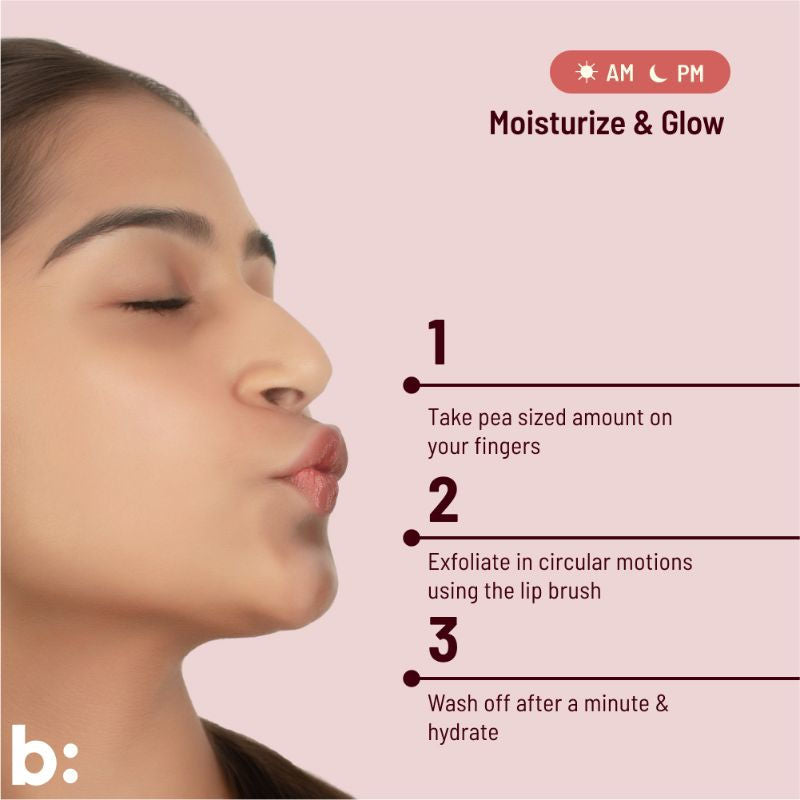 Vitamin E Glow Lip Scrub Balm For Bright & Glowing Lips With Peppermint