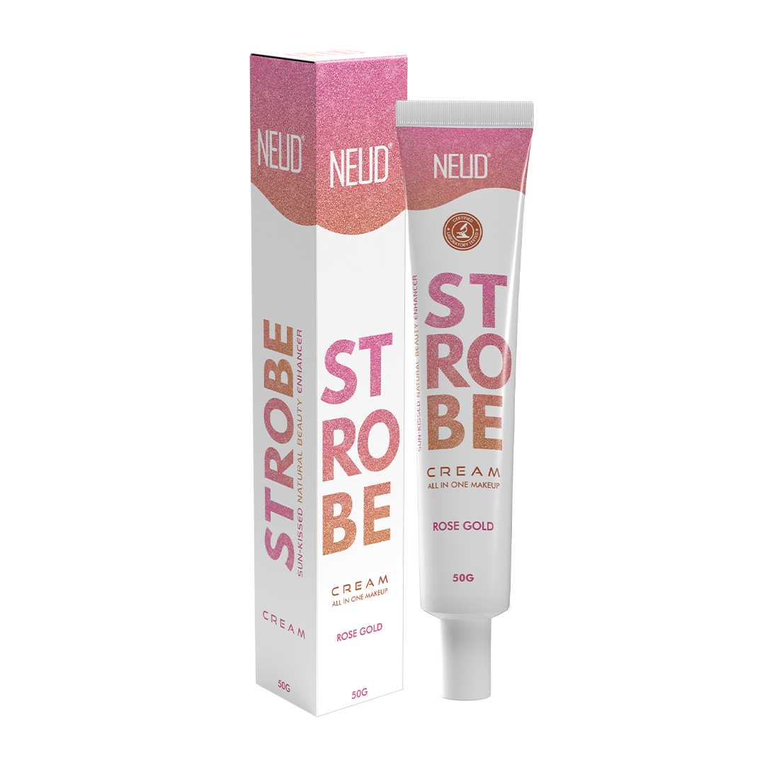 Strobe Cream Rose Gold For Glowing Skin With Hyaluronic Acid & Cocoa Butter