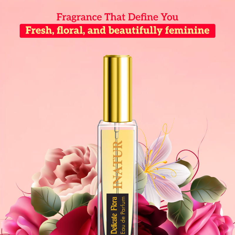 Delicate Flora EDP With Floral Citrus & White Florals,Plant-Based Fragrance for All