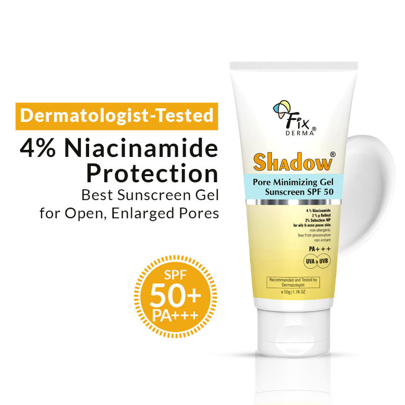 Shadow 4% Niacinamide Gel Sunscreen for Pore Minimizer with SPF 50 PA+++