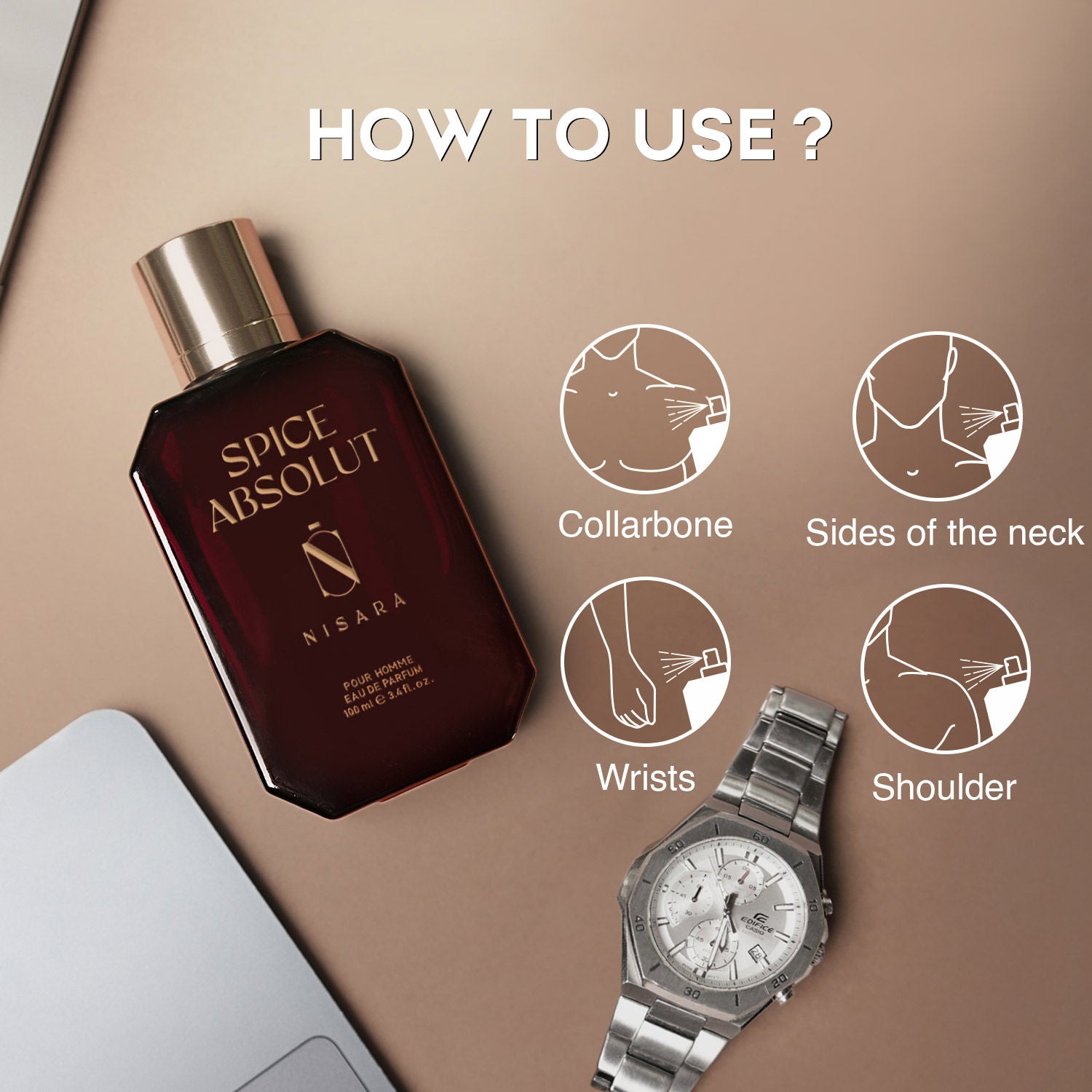 Spice Absolut - Perfume For Men,Eau De Parfum,Long Lasting Spicy Woody Fragrance