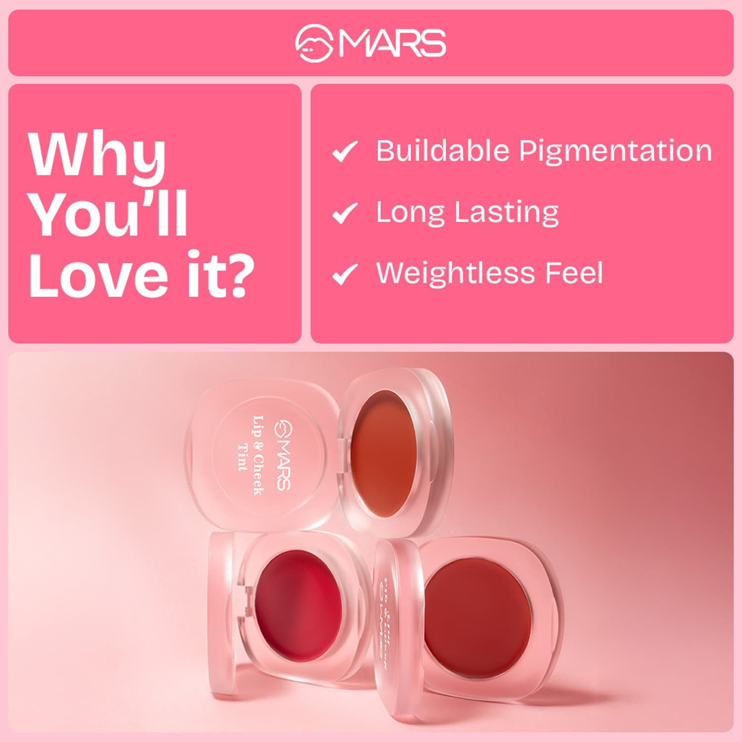 Lip & Cheek Tint for Bold Pop Color