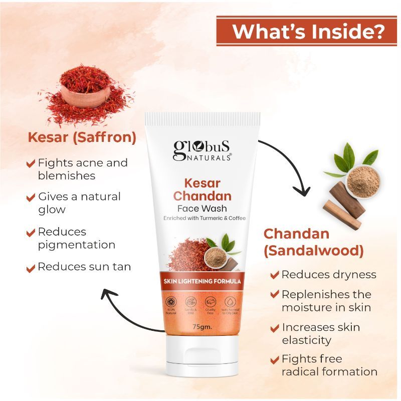 Kesar Chandan Enriched With Turmeric & Coffee Face Wash