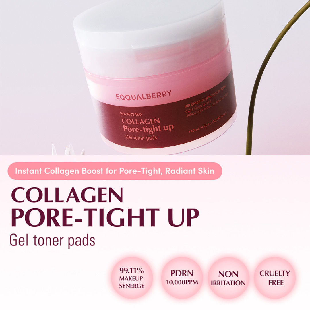 Collagen Pore Tight-Up Gel Toner Pads – Hydrates & Refines Pores