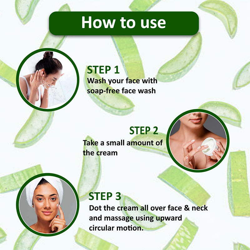 Aloe Vera Cream - For Daily Use, Hydrated Dewy Skin