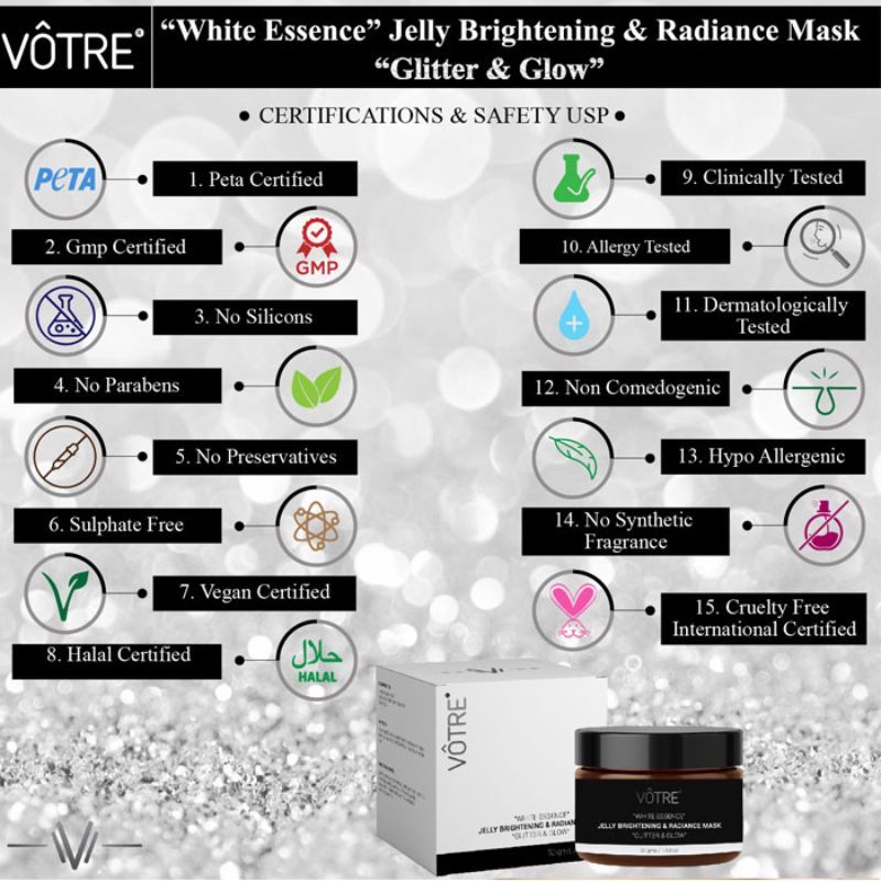Jelly Brightening & Radiance Mask Glitter & Glow White Essence