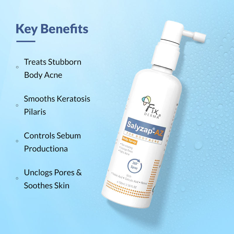 2% Salicylic Acid + 2% Azelaic Acid Salyzap AZ Acne Body Spray For Back & Upper Arms