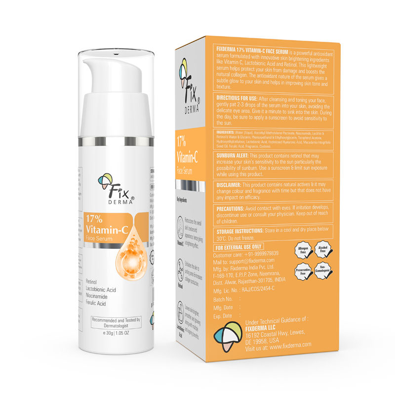 17% Vitamin C Face Serum With Retinol & Niacinamide