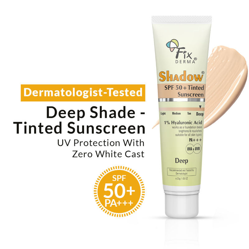 Shadow Tinted Sunscreen Deep SPF 50 PA+++ Sunscreen - Deep