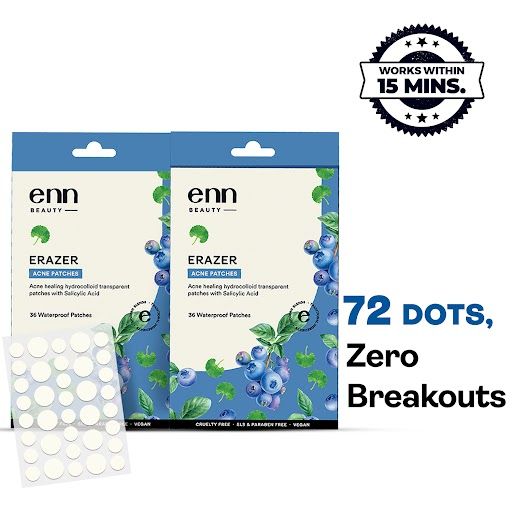 Erazer Acne Patches Acne Clearing, 0.5% Salicylic Acid, Waterproof & Transparent (72 Patches)