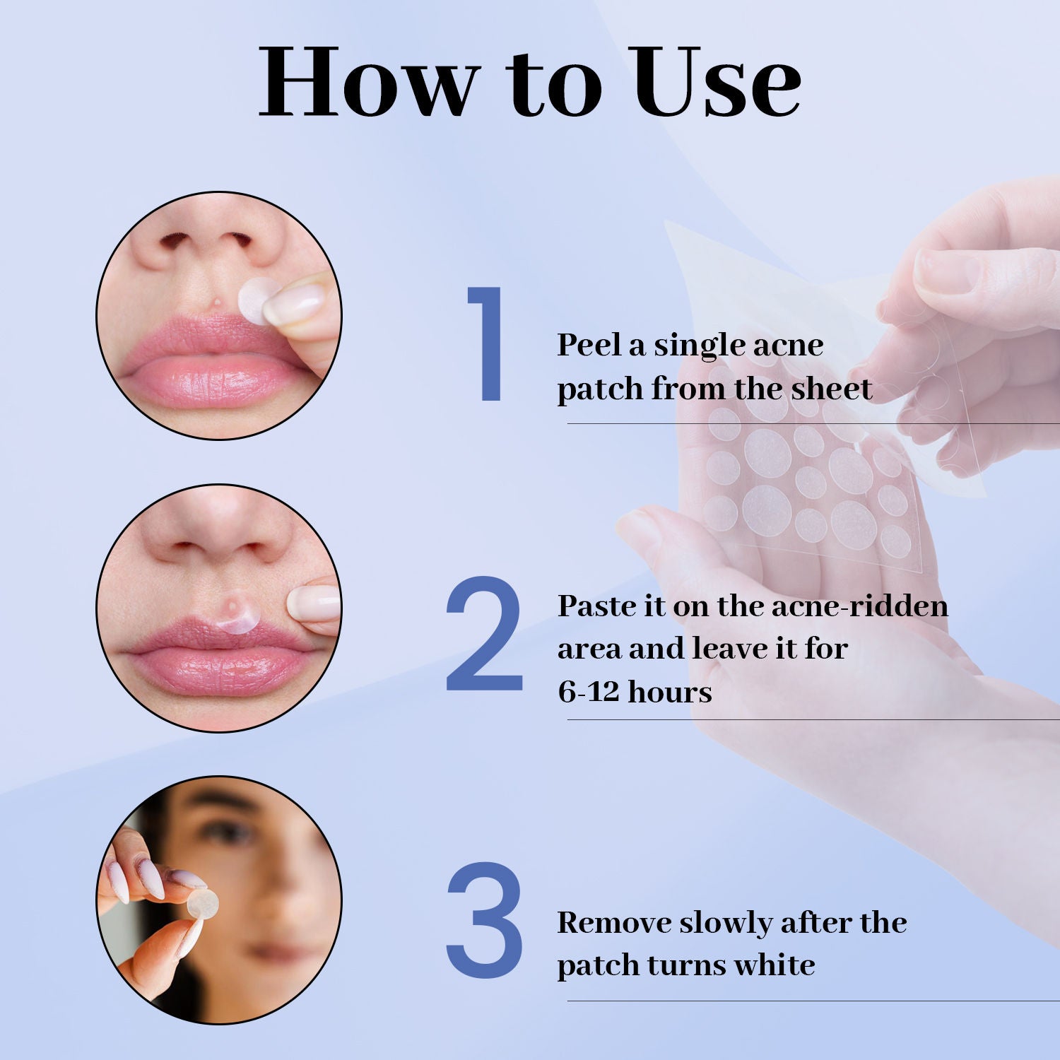 Erazer Acne Patches Acne Clearing, 0.5% Salicylic Acid, Waterproof & Transparent (72 Patches)