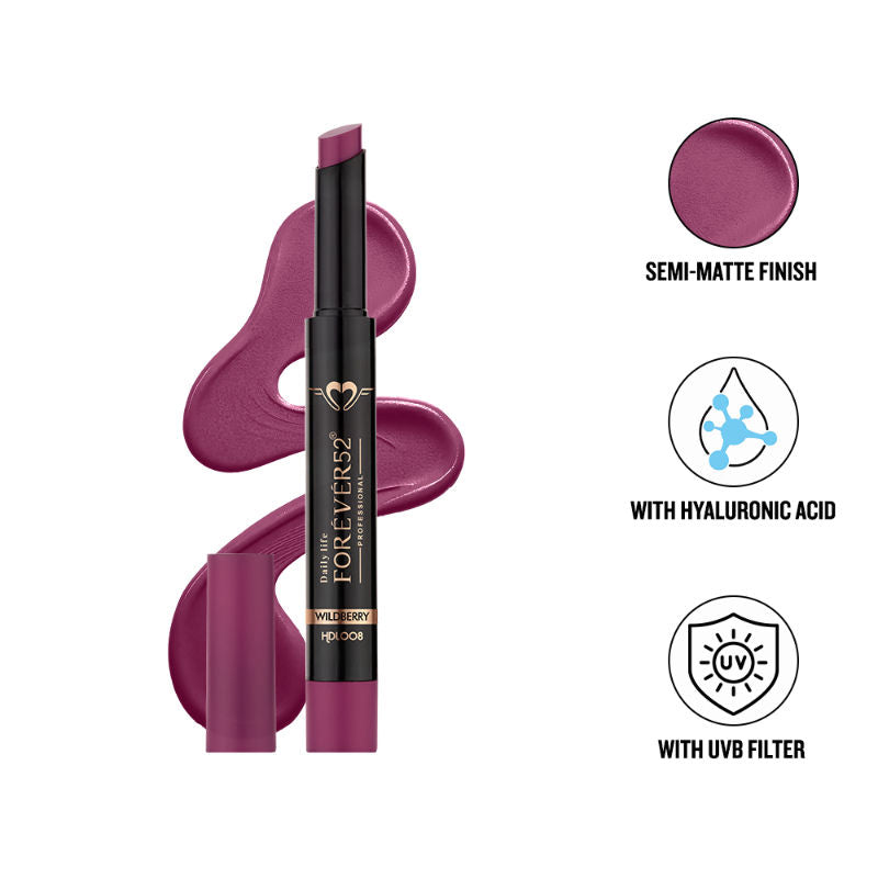Hydra Lips Semi Matte Lipstick - Wildberry-08