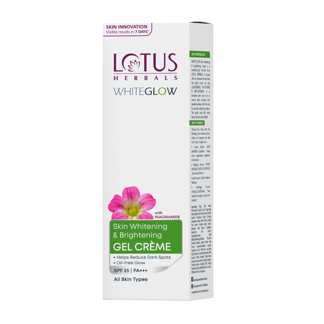 WhiteGlow Skin Whitening & Brightening Gel Cream|With Niacinamide|All Skin Types