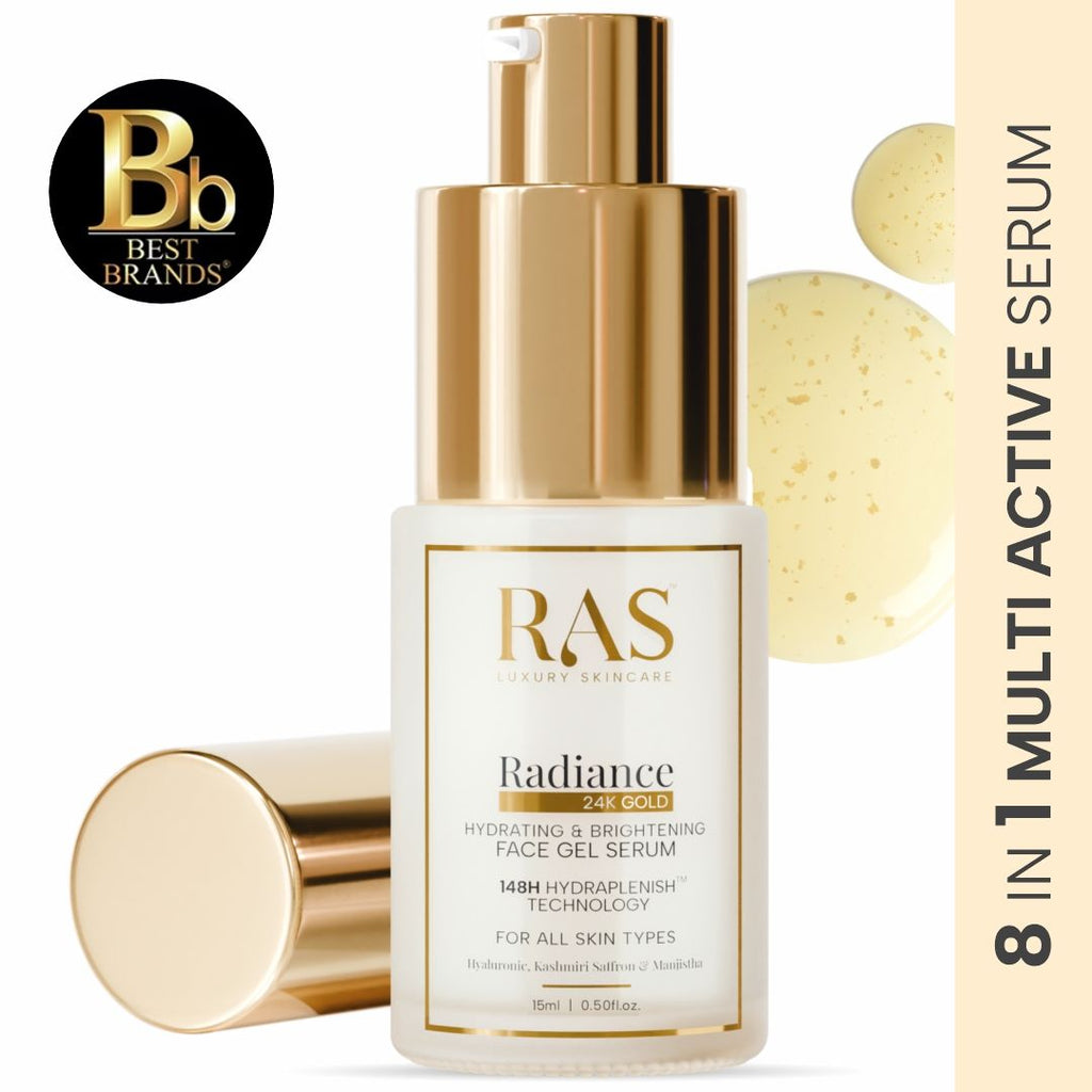 Radiance 24k Gold Hydrating & Brightening Face Gel Serum - 15 ml