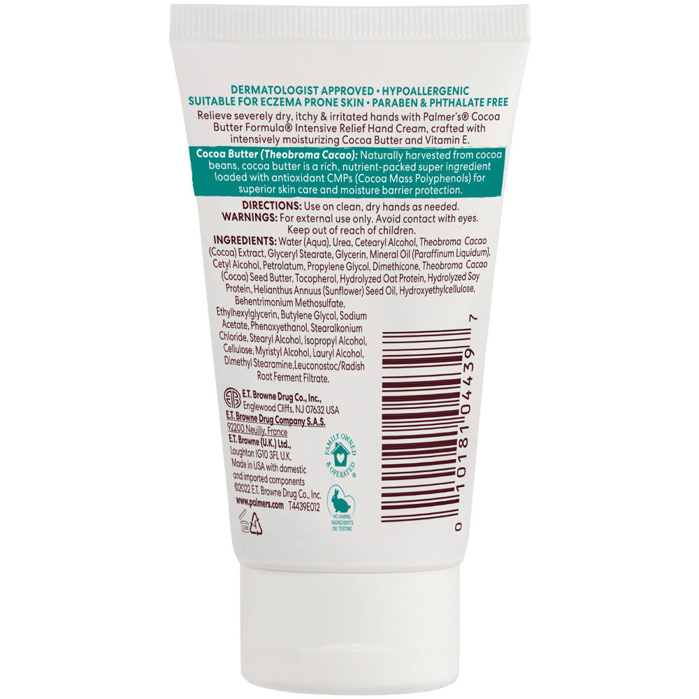 Cocoa Butter Hand Cream For Intensive Relief, Free Of Paraben & Fragrance