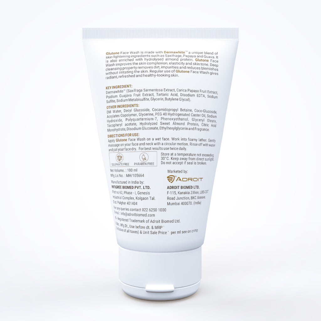 Face Wash With Dermawhite And Hydrolysed Almonds For Brighter & Radiant Skin