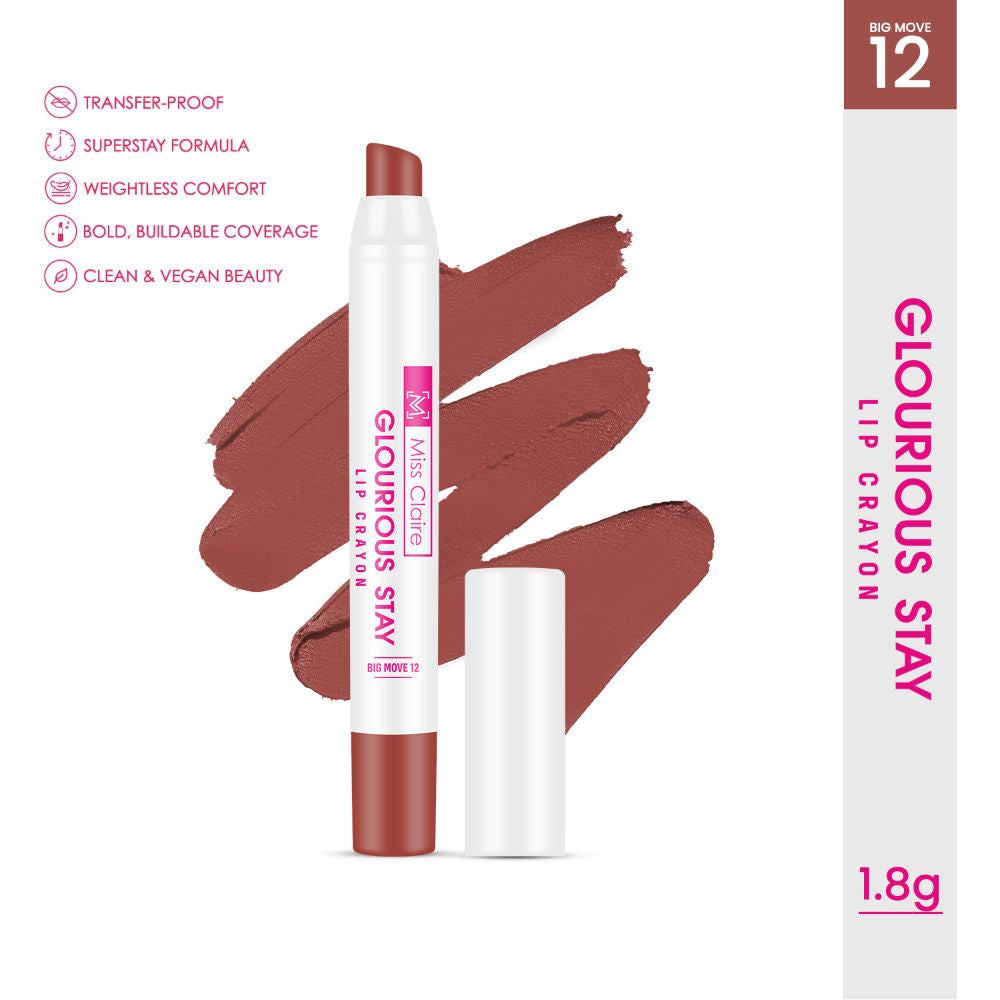 Miss Claire Glourious Stay Lip Crayon - 12 Big Move