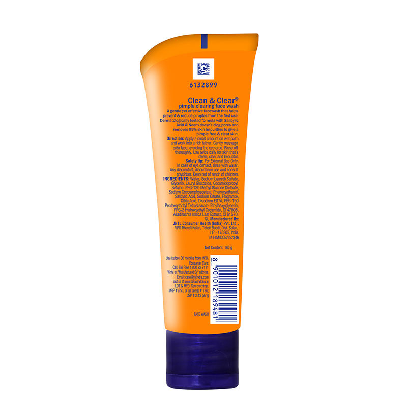 Pimple Clearing Face Wash with Neem & Salicylic Acid for Oily and Acne-Prone Skin