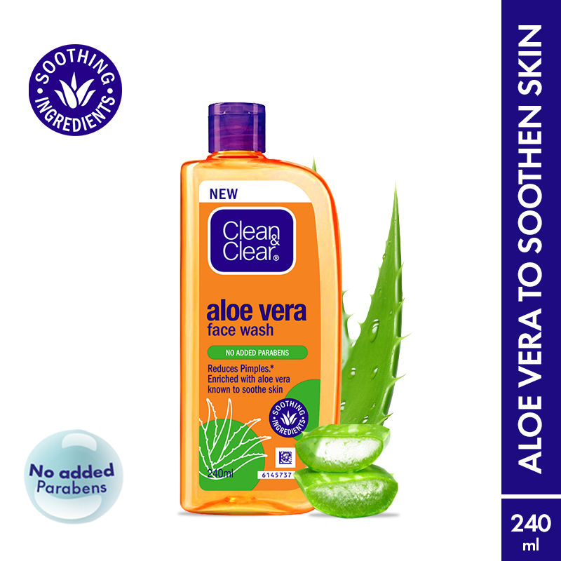 Aloe Vera Face Wash - Gentle Hydrating Cleanser for Oily Skin & Reduces Acne In 7 Days