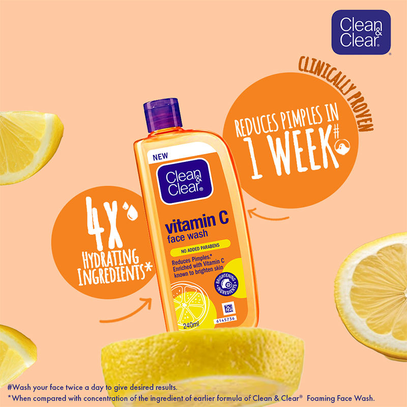 Vitamin C Face Wash - Gentle Brightening & Hydrating Cleanser Reduces Acne In 7 Days