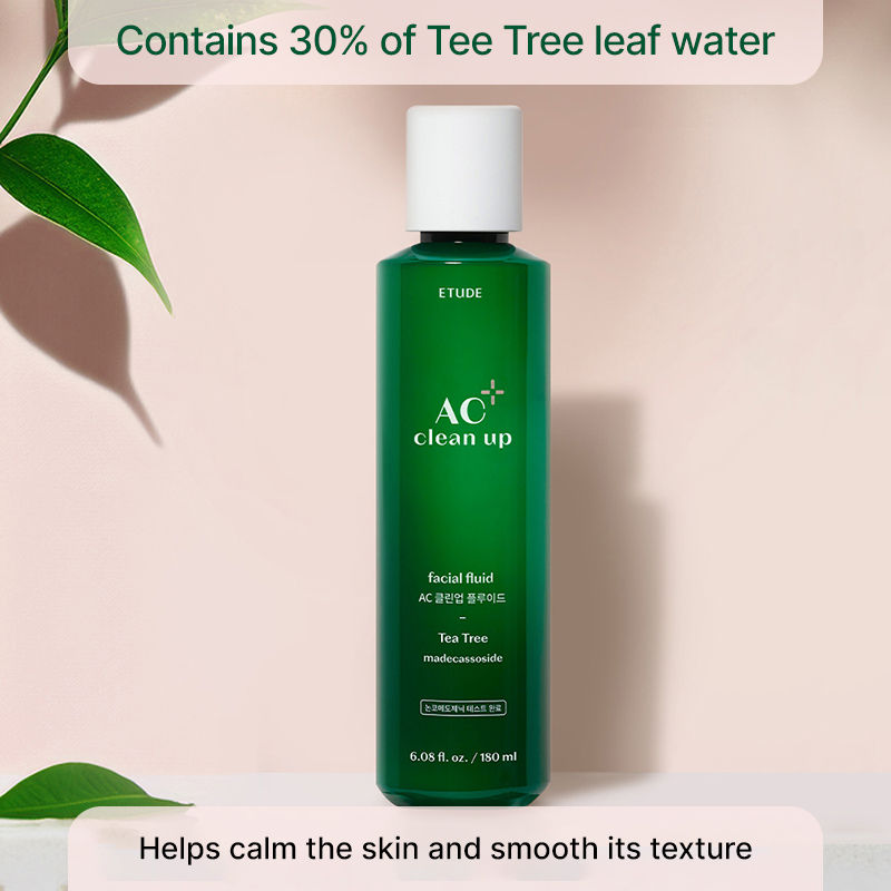 Ac Clean Up Facial Fluid, Lightweight Moisture, Deduces Dark Acne Spots