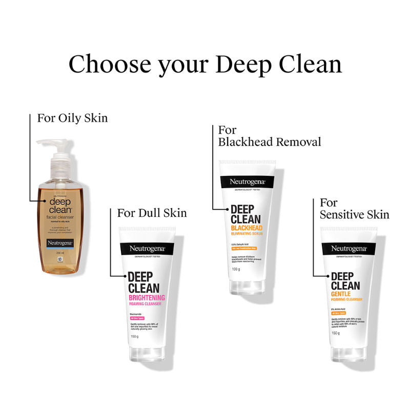 Deep Clean Facial Cleanser Face Wash for Normal to Oily Skin