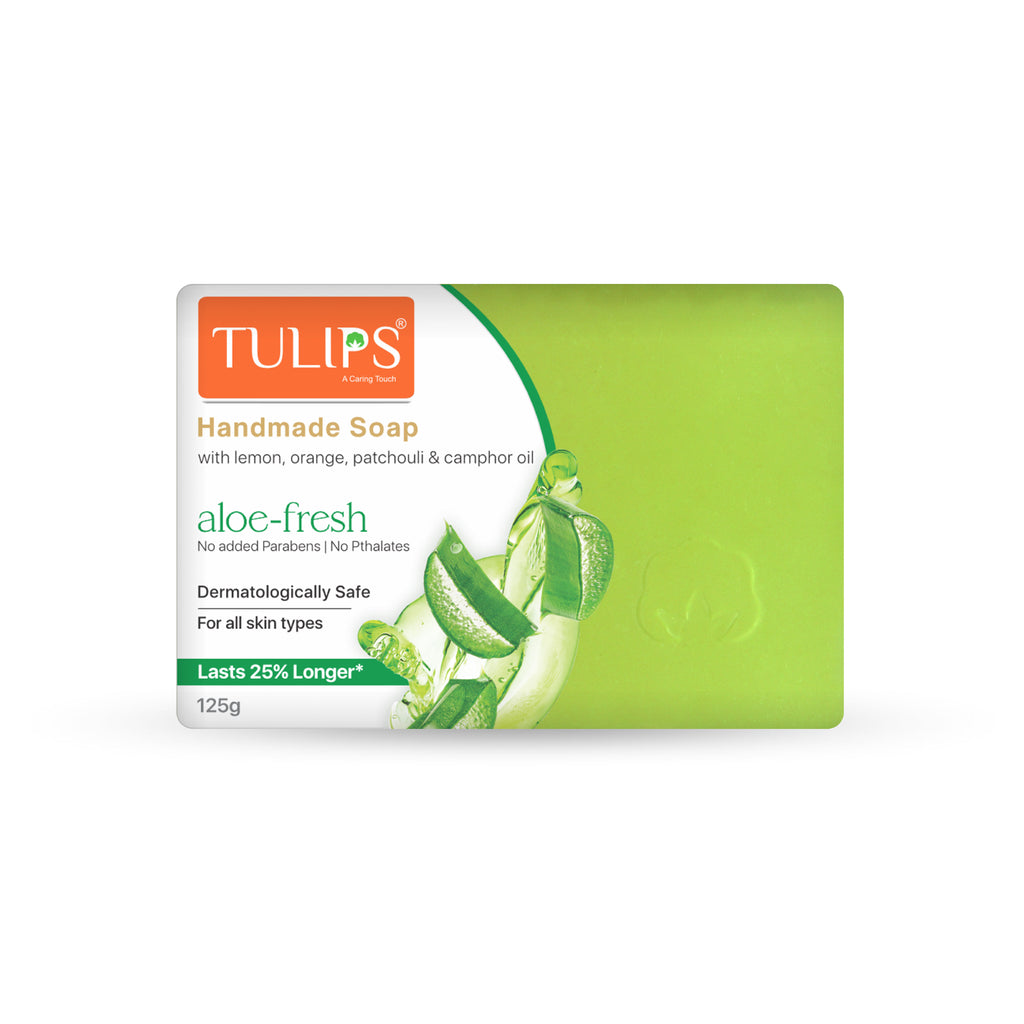 Handmade Soap With Lemon, Orange, Patchouli & Camphor Oil - Aloe Fresh