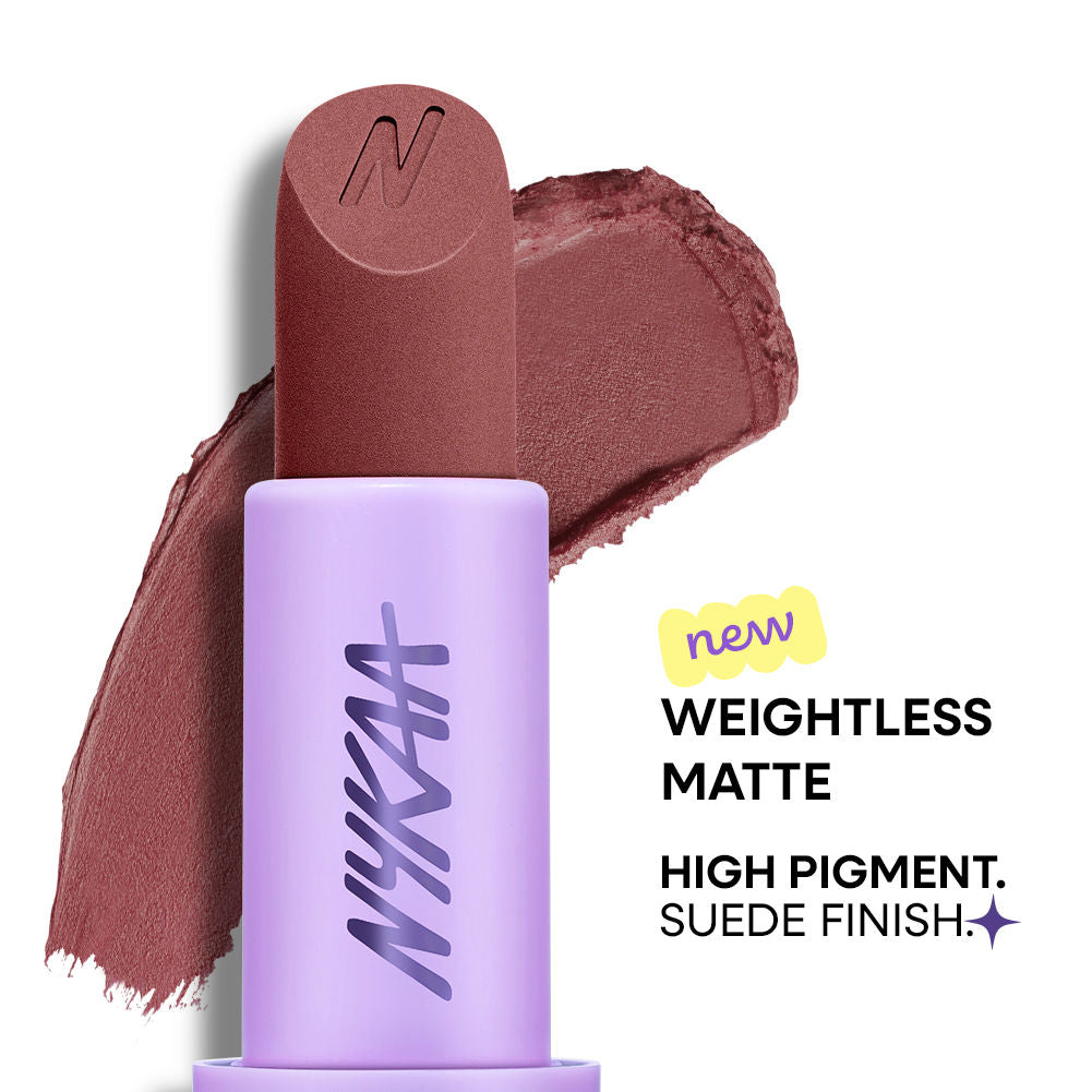 Nykaa Superlight Powder Matte Feathertouch Lipstick with High Pigment - Breezy