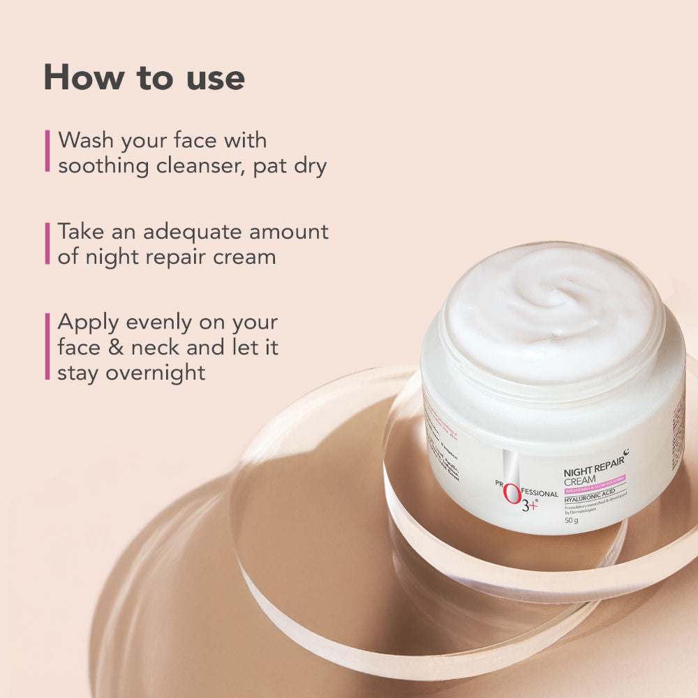 Night Repair Cream - Moisturiser For Brightening & Glow Boosting | Fades Finelines & Wrinkles