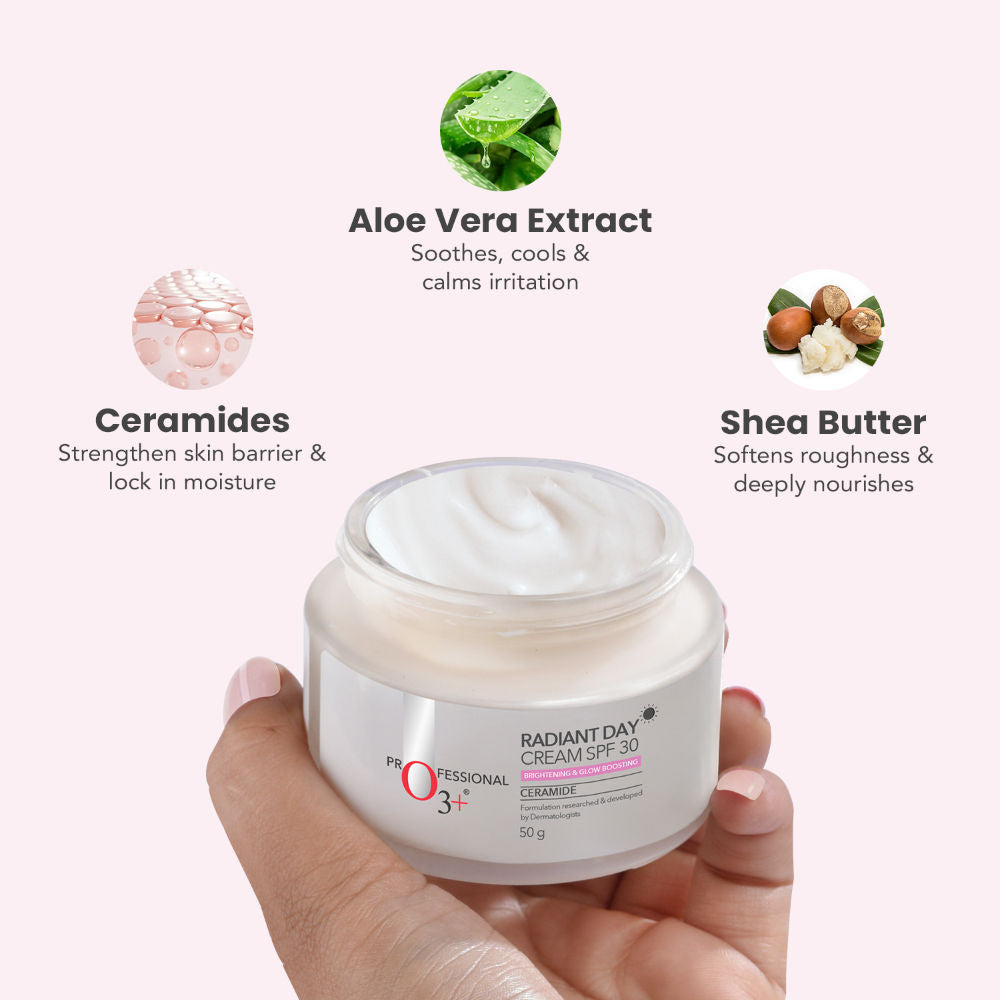 Radiant Day Cream Moisturiser SPF30 for Brightening & Glowing Skin | All Skin Types