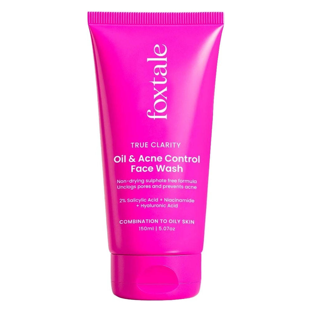 Oil & Acne Control Face Wash with 2% Salicylic Acid & Cica, For Clear, Oil Free & Calm Skin