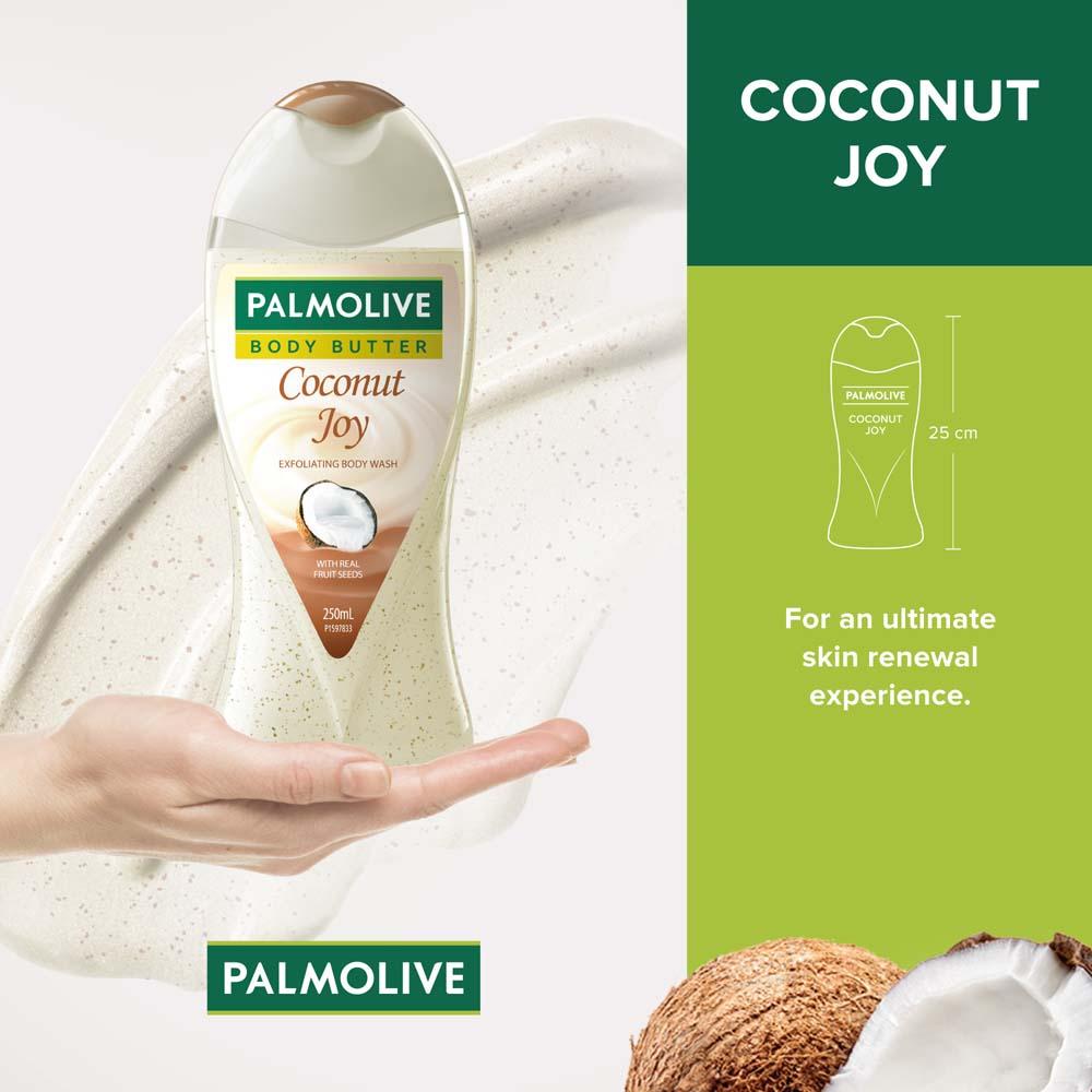 Coconut & Jojoba Butter Coconut Joy, Exfoliating & Moisturizing Body Wash
