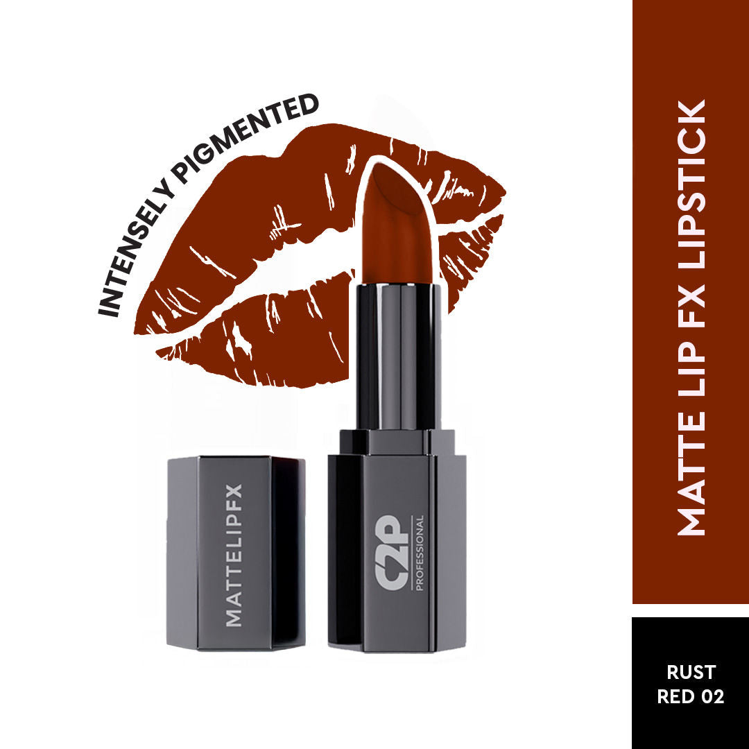 Matte Lip FX Long-Lasting Ultra Creamy Lipstick - Rust Red 02