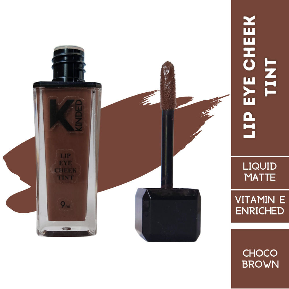 Lip, Eye & Cheek Tint with Vitamin-E Enriched - 07 Choco Brown