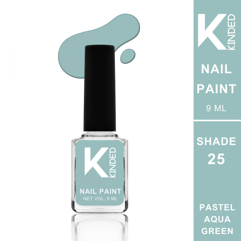 Long Stay Glossy Finish Nail Paint - 25 Pastel Aqua Green