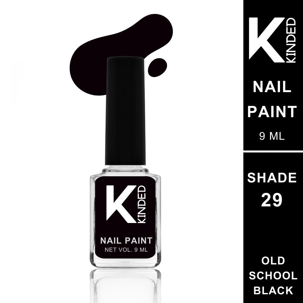 Long Stay Glossy Finish Nail Paint - 29 Old School Black