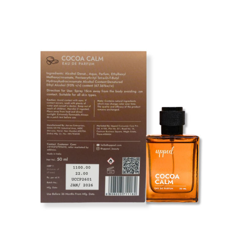 Cocoa Calm Eau De Parfum - Vanilla, Chocolate & Musk Day To Night Perfume