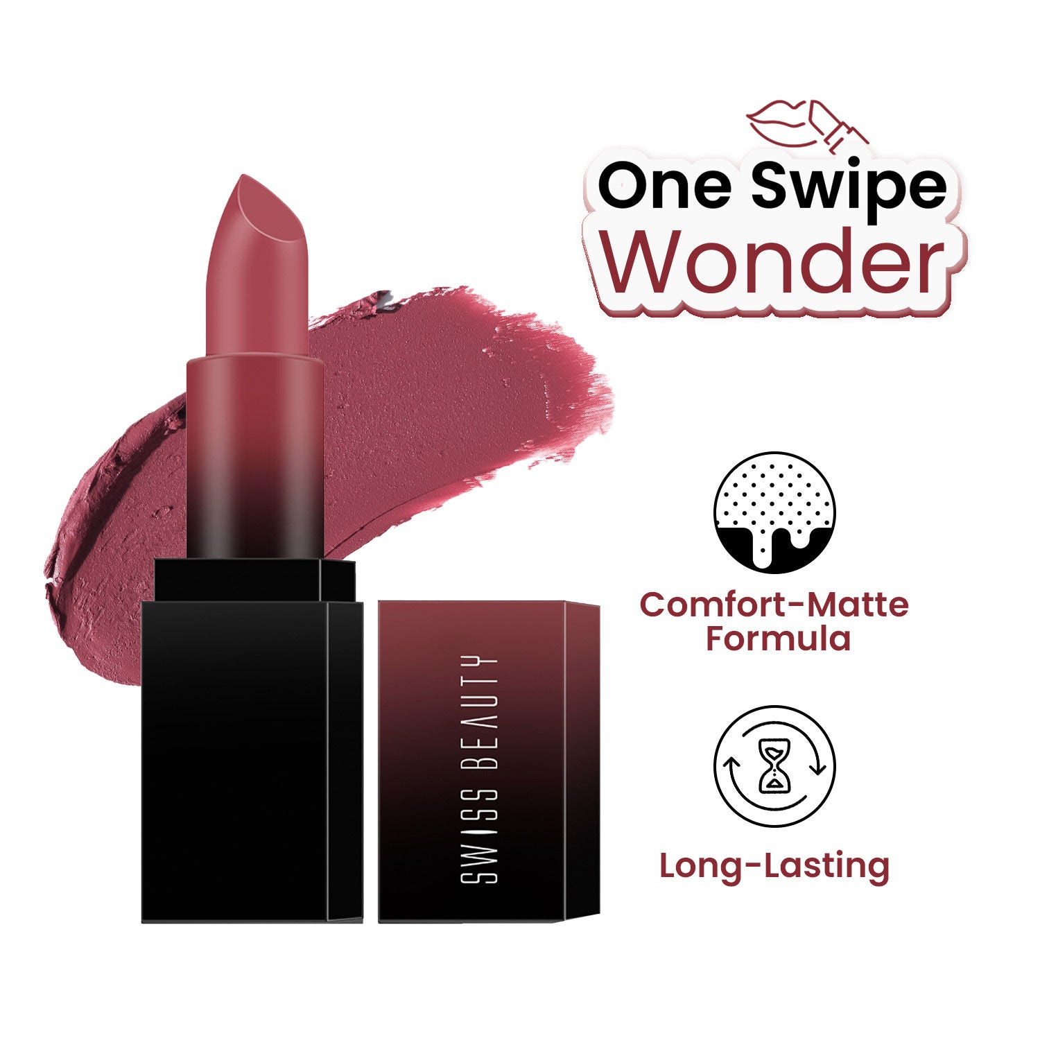 HD Matte Lipstick , High Coverage , Lightweight - 08 Peach Day