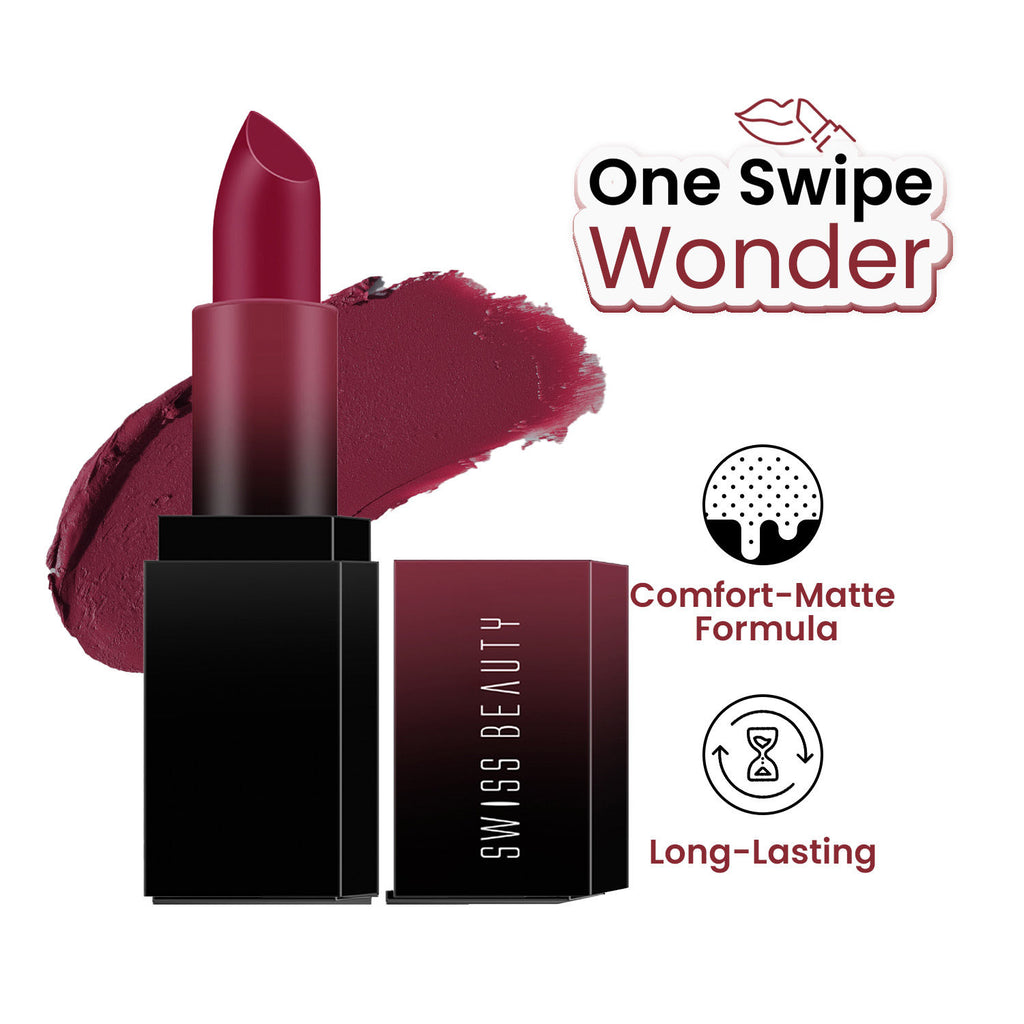 HD Matte Lipstick , High Coverage , Lightweight