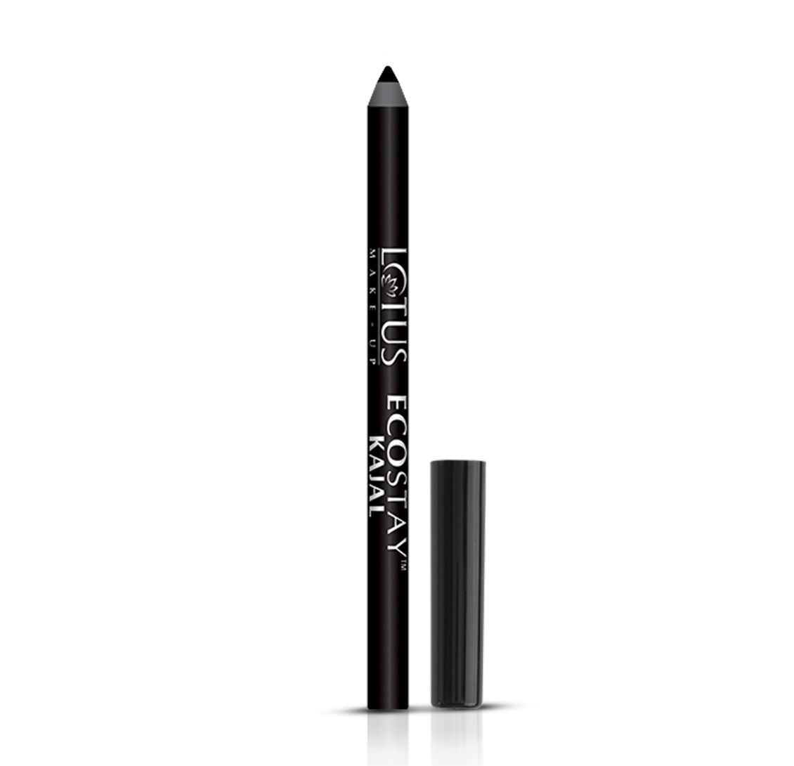 Lotus Make-Up Ecostay Kajal Pencil Stick With 10Hr Long Lasting Stay, Water & Smudge Proof - Black